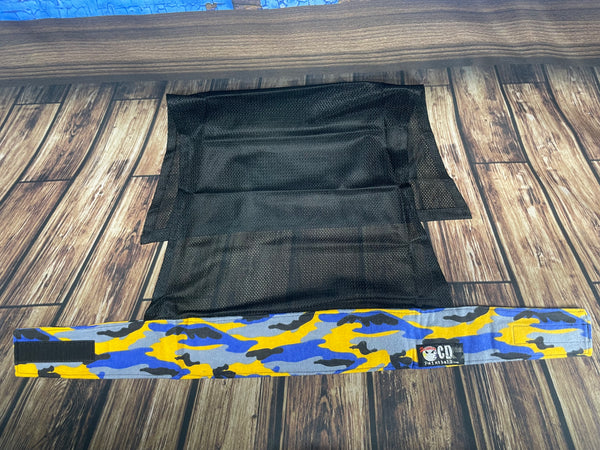 Yellow & Blue Camo w/Black Mesh