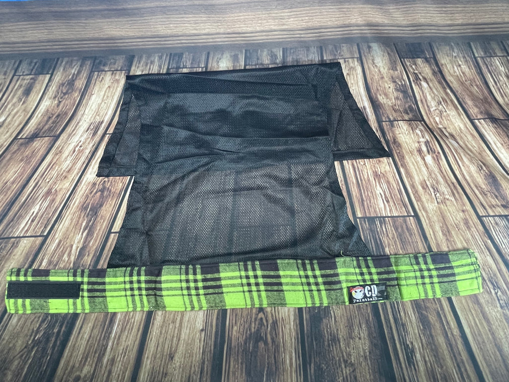 Lime Plaid w/Black Mesh Wrap