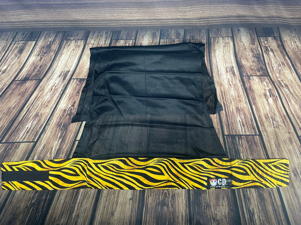 Yellow Zebra w/Black Mesh