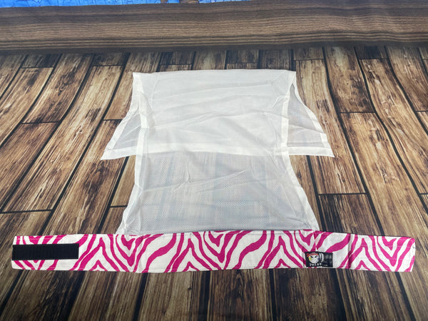 Pink Zebra w/White Mesh